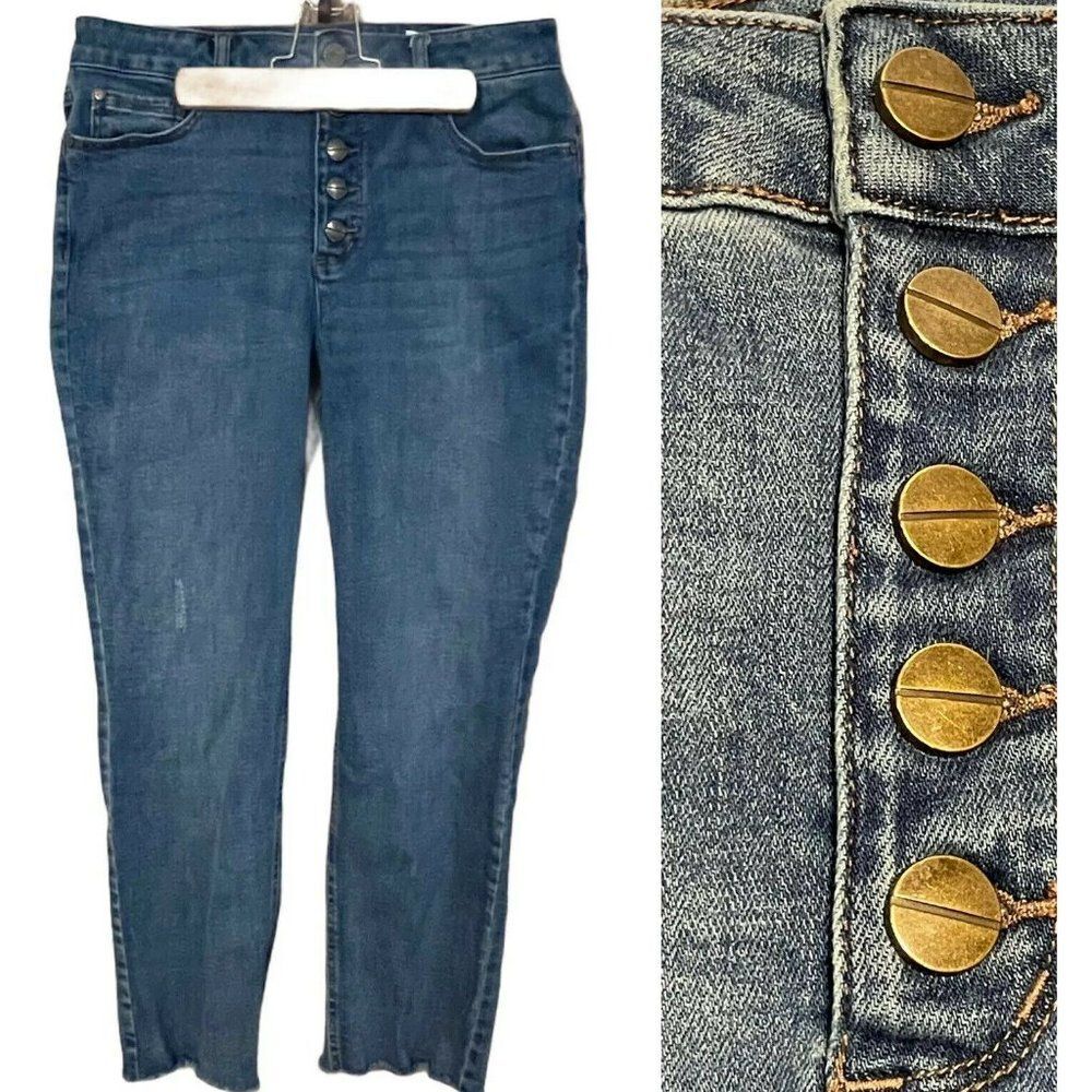 Kenneth Cole Women's Sz 8 X 26 Button Fly jeans